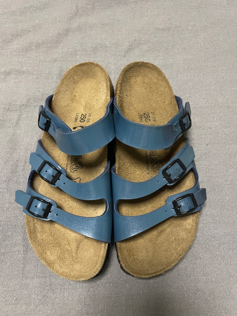 Birkenstock Blue Triple-Strap Sandals 39
